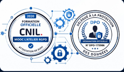 Formation officielle CNIL — MOOC L'Atelier RGPD (2020) · Délégué à la protection des données, désignation officielle n° DPO-175986